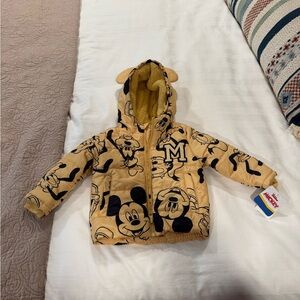 Disney Mickey Mouse Tan and Black Jacket